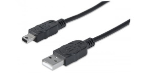 MANHATTAN Kabel USB 2.0 A-mini B propojovací 1,8m