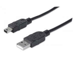 MANHATTAN Kabel USB 2.0 A-mini B propojovací 1,8m