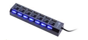 CONNECT IT USB hub Mighty switch, 7 ON/OFF portů