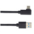 PREMIUMCORD Kabel USB typ C/M zahnutý konektor 90° - USB 3.0 A/M, 2m