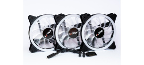 1stCOOL Fan KIT AURA EVO 1 ARGB, 3x Dual Ring ventilátor + ARGB Nano řadič