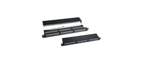 19" Patch panel XtendLan 24port, STP, Cat6, 30µm, duální svorkovnice, černý