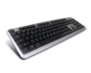 C-TECH klávesnice KB-102 USB, slim, silver, CZ/SK