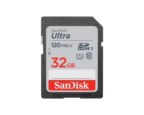 SanDisk MicroSDHC karta 32GB Ultra (R:120/W:120 MB/s, UHS-I, C10)