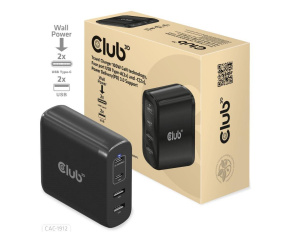 Club3D cestovní nabíječka 100W GAN technologie, 2xUSB-A a 2xUSB-C, PD 3.0 Support