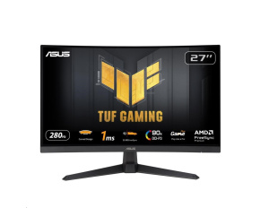 ASUS LCD 27" VG27VQM1B TUF Gaming 1920x1080, Full HD, Curved, 280Hz, ELMB, FreeSync, 1ms, 90% DCI-P3, HDMI, DP,VESA