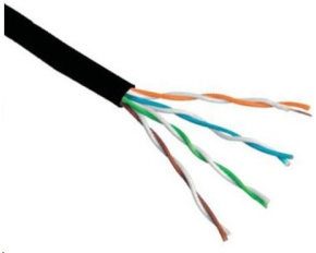 UTP kabel PlanetElite, Cat6, drát, venkovní PE, černý, 305m