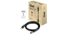 Club3D Kabel prodlužovací DisplayPort 1.4 HBR3 8K60Hz (M/F), 2m, 28 AWG