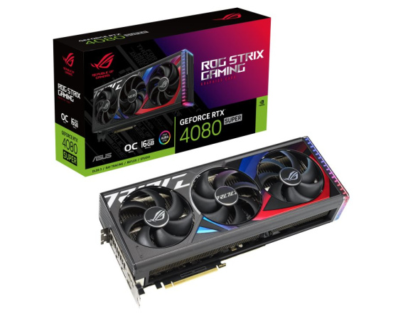 ASUS VGA NVIDIA GeForce RTX 4080 SUPER ROG STRIX OC 16G, 16G GDDR6X, 3xDP, 2xHDMI