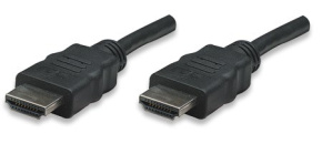 MANHATTAN kabel High Speed HDMI 3D, Male to Male, stíněný, černý, 20m (22.5m)