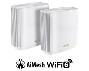 ASUS ZenWiFi XT9 2-pack Wireless AX7800 Tri-band Mesh WiFi 6 System, white