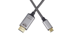 PremiumCord kabel USB-C na HDMI 2m rozlišení obrazu 8K@60Hz,4K@144Hz Aluminium