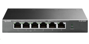 TP-Link switch TL-SF1006P (6x100Mb/s, 4xPoE+, 67W, fanless)