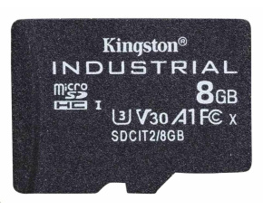 Kingston MicroSDHC karta 8GB Industrial C10 A1 pSLC Card Single Pack