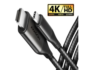 AXAGON RVC-HI2MC, USB-C -> HDMI 2.0a redukce / kabel 1.8m, 4K/60Hz HDR10