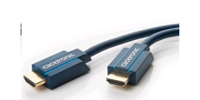 CLICTRONIC Kabel HQ HDMI 3m High Speed + Ethernet (v1.4) 3D, zlacené konektory, dvojité stínění, záruka 10 let