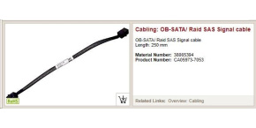 FUJITSU RAID Upgrade kit - pro TX1330M5 s raidem CP500i - pro HDD číislo 5 až 8 - OB-SATA / RAID SAS signal cable