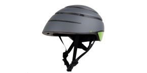 ACER Foldable Helmet (skládací helma), šedá se zeleným reflexním pruhem vzadu, velikost M (56-59 cm), 340 gr