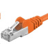 PREMIUMCORD Patch kabel CAT6a S-FTP, RJ45-RJ45, AWG 26/7 2m oranžová