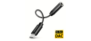 AXAGON ADA-HC, USB-C na 3.5mm jack - Hi-Res DAC audio adaptér, 384kHz/32bit, stereo