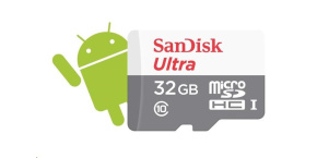 SanDisk MicroSDHC karta 32GB Ultra (80MB/s, Class 10 UHS-I, Android)