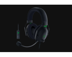 RAZER sluchátka s mikrofonem BlackShark V2, Wired Esports Headset + USB Mic Enhancer