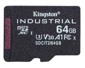 Kingston MicroSDXC karta 64GB microSDXC Industrial C10 A1 pSLC Card Single Pack