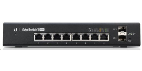 UBNT EdgeSwitch ES-8-150W [8xGigabit, 150W PoE+ 802.3at/af, pasivní PoE 24V, 2xSFP slot, non-blocking 10Gbps]