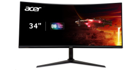 ACER LCD Nitro XZ342CUV3bmiiphx, 86cm (34") VA LED Curved, 3440x1440,180Hz,400nit,HDMI,DP,Audio,Repro,VESA,HgtAdj