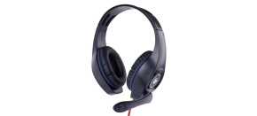 GEMBIRD sluchátka s mikrofonem GHS-05-B, gaming, černo-červená, 1x 4-pólový 3,5mm jack