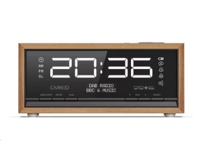 CARNEO C100, rádio DAB+, FM, BT, budík, OLED, wood