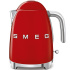 Smeg KLF03RDEU rychlovarná konvice, 1,7 l (7 šálků), 2400 W, styl 50. let, červená