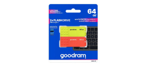 GOODRAM Flash Disk 2x64GB UME3, USB 3.0, žlutá, oranžová