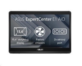 ASUS PC AiO ExpertCenter E1 (E1600WKAT-BA041M), N4500, 15.6" 1920 x 1080, 4GB, 128GB SSD, UHD, RS-232, No OS, Black