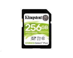 Kingston SDXC karta 256GB SecureDigital Canvas Select Plus (SDXC) 100R 85W Class 10 UHS-I