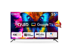 CHiQ U55QM8E TV 55", UHD, QLED, smart, Google TV, dbx-tv, Dolby Audio, Frameless