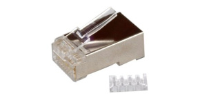 Konektor STP RJ45 (8p8c), Cat6, 50µm, skládaný, drát - 100 ks