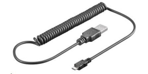 PREMIUMCORD Kabel USB 2.0 A - Micro B propojovací 1m, kroucený (M/M)