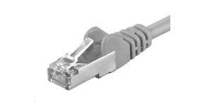 PREMIUMCORD Patch kabel CAT.6 F/UTP, RJ45-RJ45, AWG 26 1m šedá