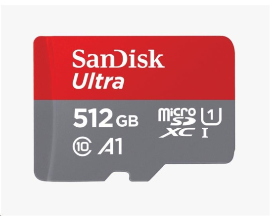 SanDisk MicroSDXC karta 512GB Ultra (150 MB/s, A1 Class 10 UHS-I) + adaptér