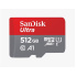 SanDisk MicroSDXC karta 512GB Ultra (150 MB/s, A1 Class 10 UHS-I) + adaptér