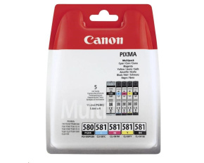 Canon CARTRIDGE PGI-580/CLI-581 BK/CMYK MultiPack pro PIXMA TS615x, TS625x, TS635x, TS815x, TS825x (200 str.)