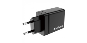 VERBATIM Univerzální adaptér CHR-30EU2, 30W, 1x USB-C, 3x USB černá