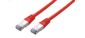 C-TECH kabel patchcord Cat5e, FTP, červený, 0,5m