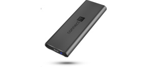 CONNECT IT AluSafe externí box pro SSD disky M.2 NVMe, 10 Gbps, USB-C, Antracitová