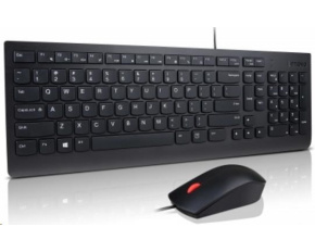 LENOVO klávesnice Essential Wired USB Keyboard + Mouse Set - USB, černá