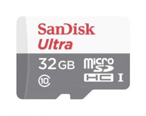 SanDisk MicroSDHC karta 32GB Ultra (R:100/W:100 MB/s, UHS-I, C10) + adaptér