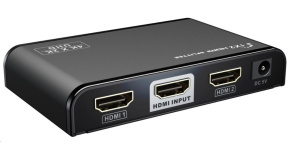 PREMIUMCORD HDMI 2.0 splitter 1-2 porty, 4K x 2K/60Hz, FULL HD, 3D, černý