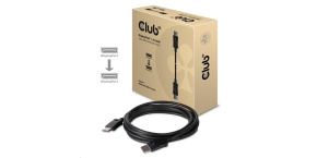 Club3D Kabel certifikovaný DisplayPort 1.2, 4K60Hz UHD (M/M), 3m, 30 AWG