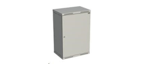 Solarix rozvaděč nástěnný SENSA 18U 400mm, dveře plech, RAL 7035 SENSA-18U-64-21-G